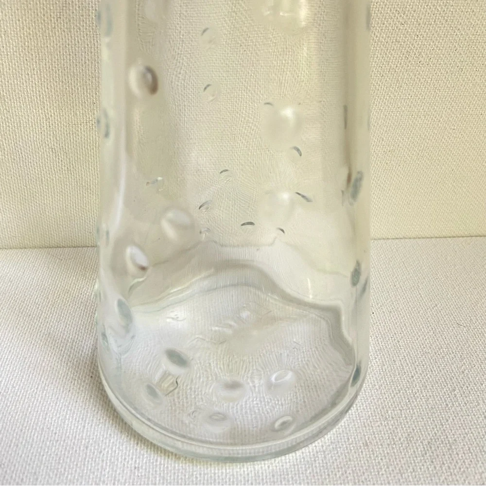 IKEA Emma Dafnas vintage clear glass hobnail dots bud vase made in Poland